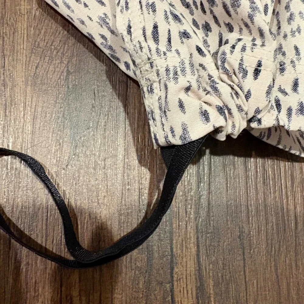 Lululemon Step Lively Crop Pants Dottie Dash Grain Black Drawstring Hem Size 6